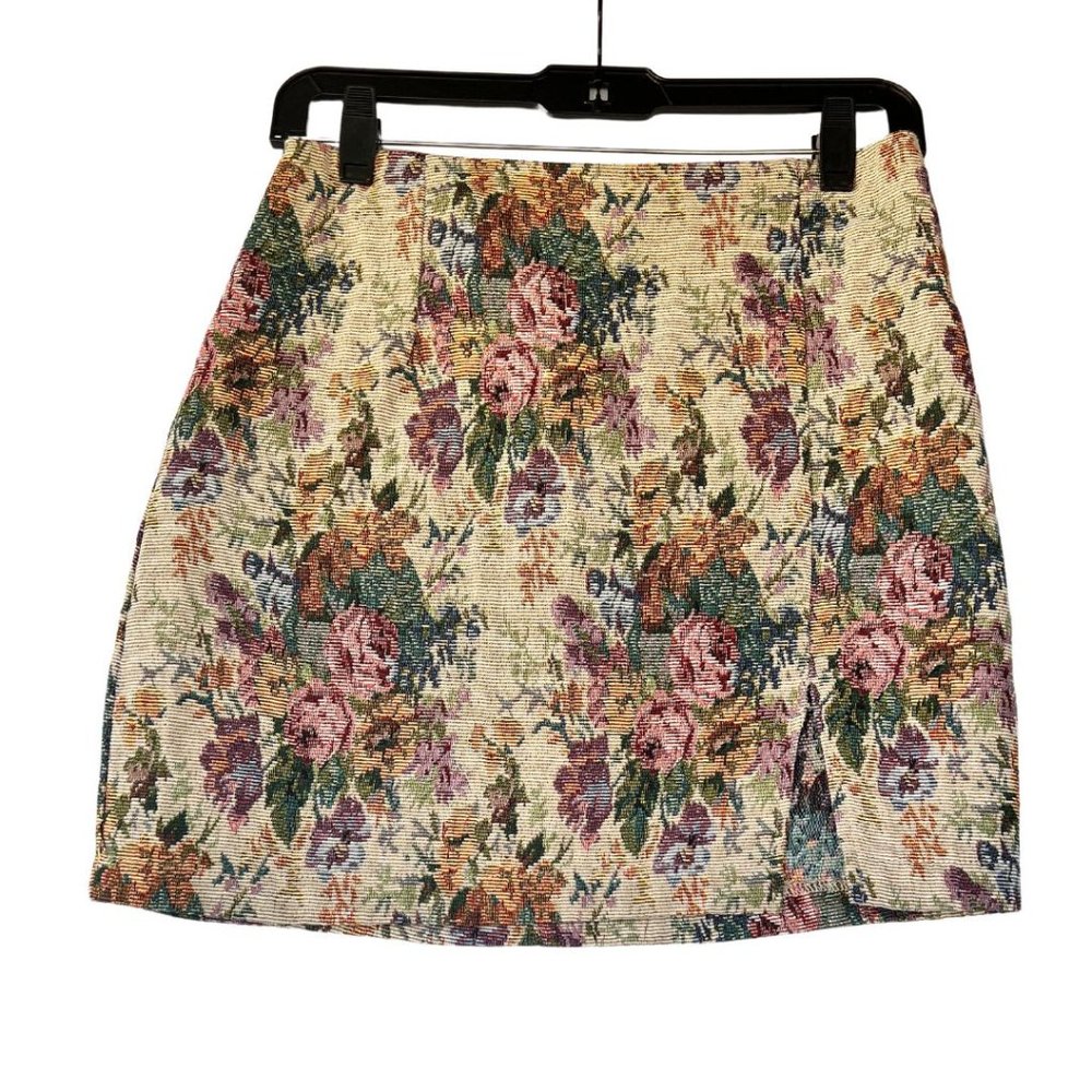 Wild Fable Floral Jacquard Skirt - Women's Cottagecore Retro Pencil Skirt